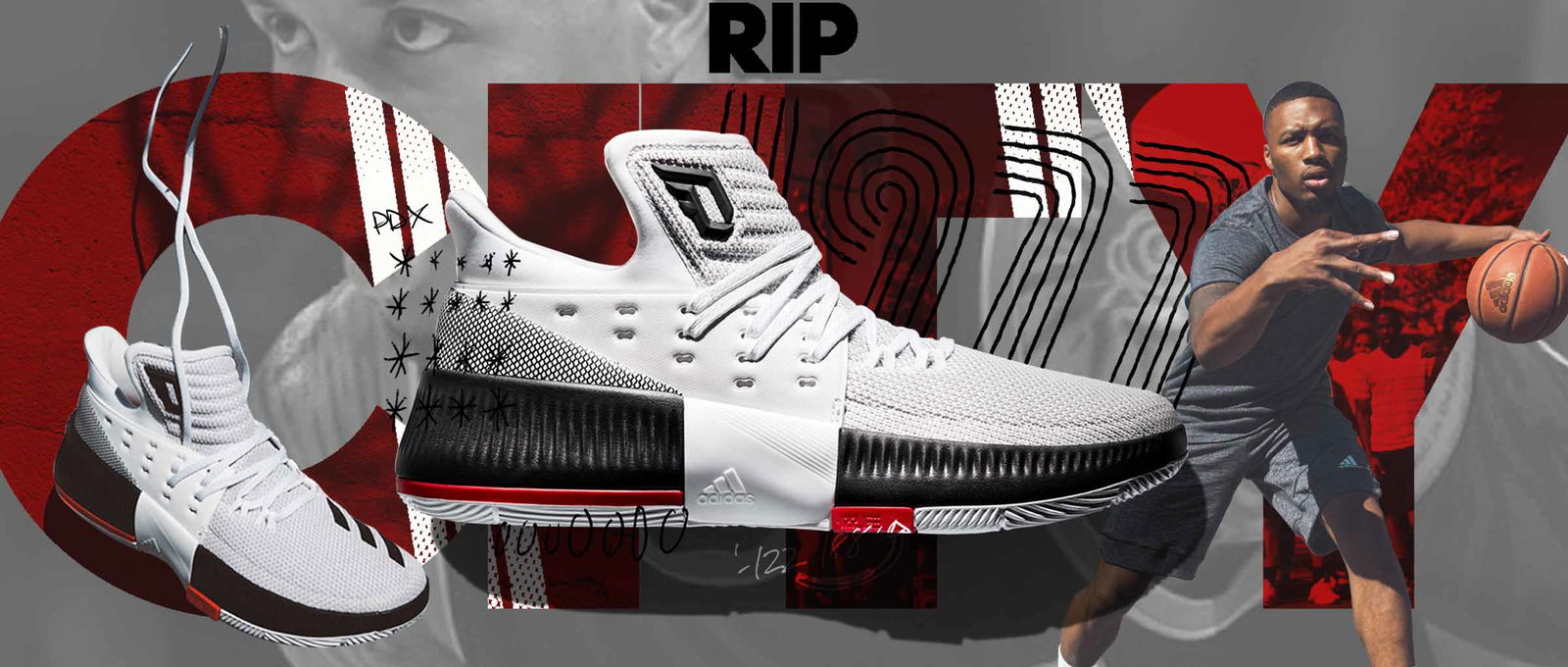 adidas dame 3 rip city
