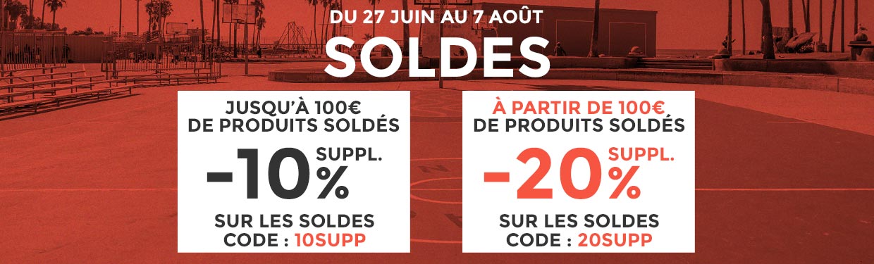 soldes été 2018 -10supp et -20supp à partir de 100€