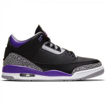 Air Jordan 3 Retro black/court purple-cement grey-white | Air Jordan
