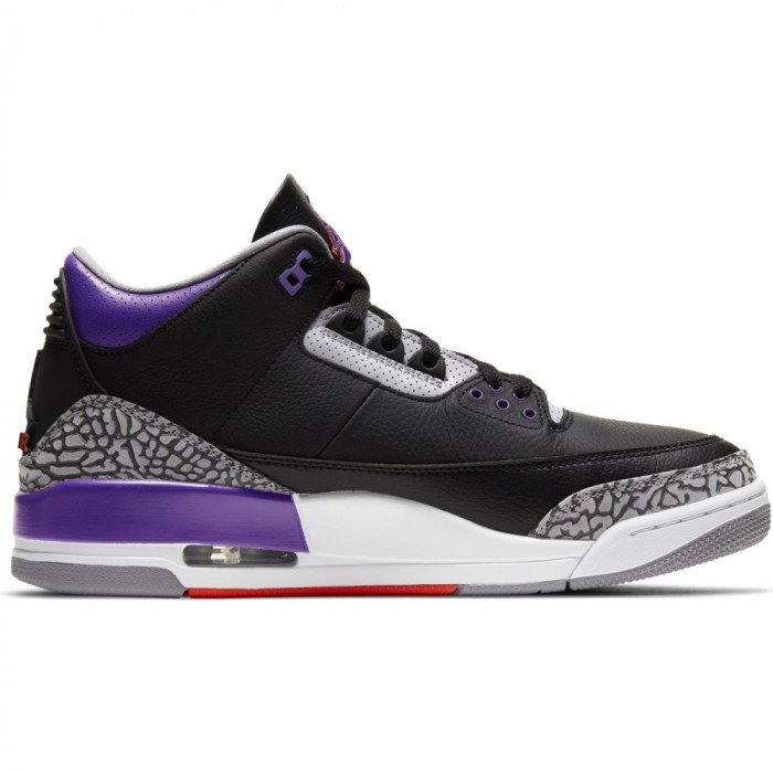 Air Jordan 3 Retro black/court purple-cement grey - Basket4Ballers