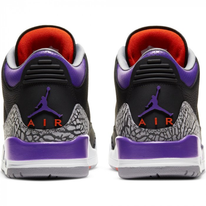 Air Jordan 3 Retro black/court purple-cement grey-white image n°5