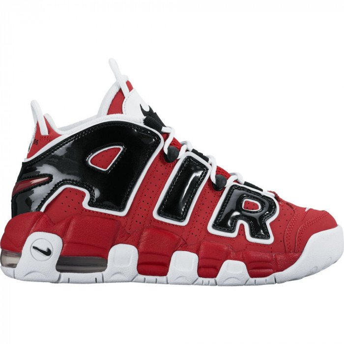 nike air uptempo red black