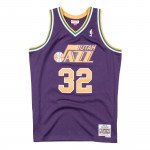 Color Violet du produit Maillot NBA Karl Malone Utah Jazz '91 Mitchell &...