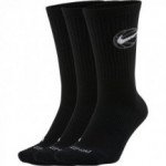 Color Noir du produit Pack de 3 chaussettes Nike Basket Everyday Crew...