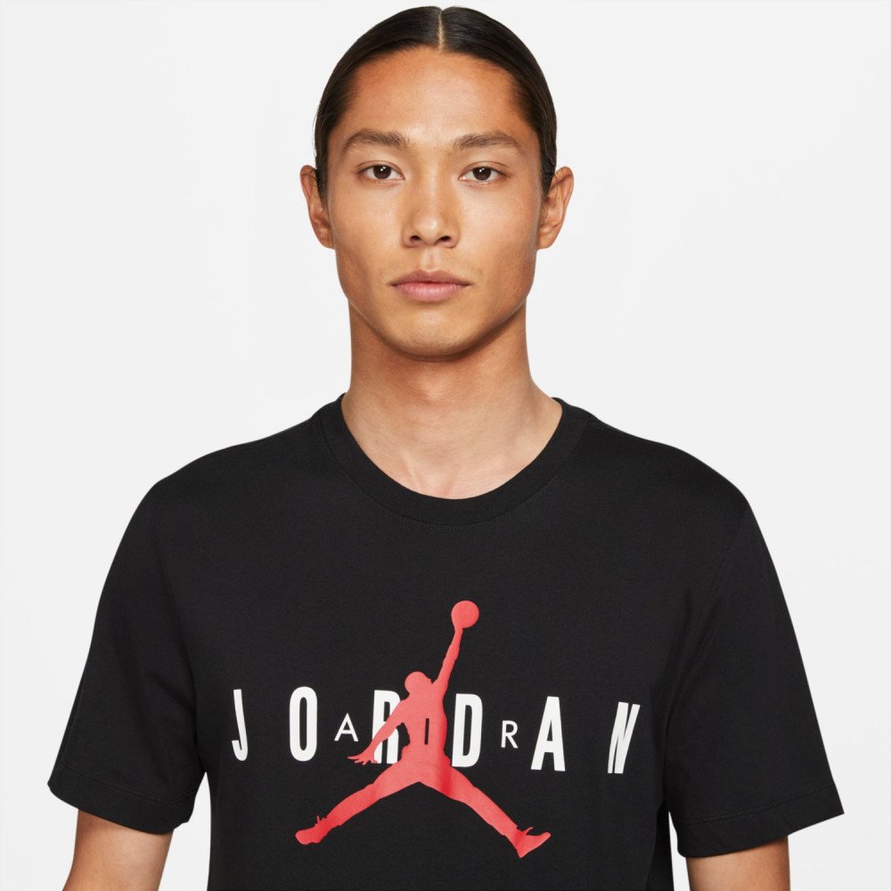 T-shirt Jordan Air Wordmark Black White - Basket4Ballers
