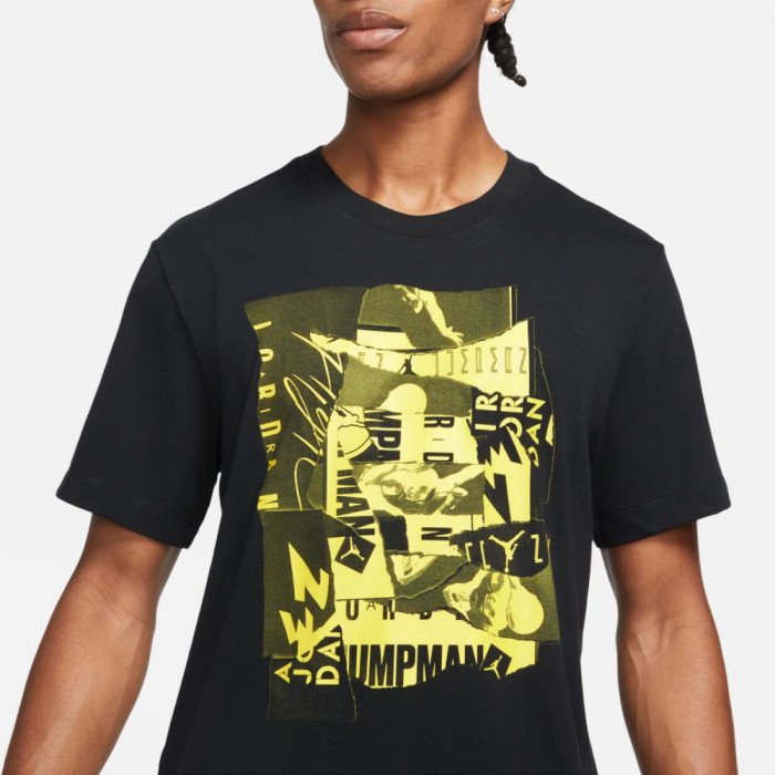 T-shirt Jordan Jumpman Flight black/tour yellow - Basket4Ballers