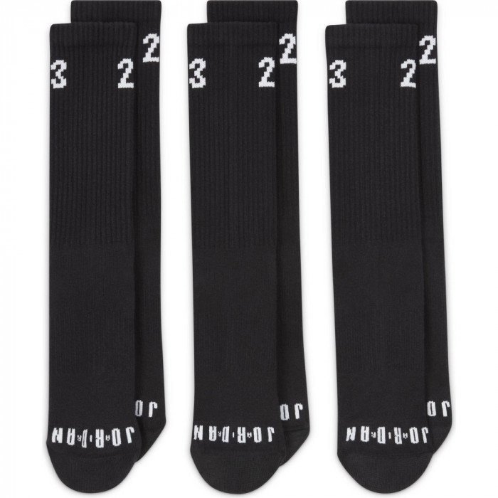 Pack de 3 Chaussettes Jordan Essential Crew Black/White image n°2