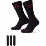 Color Noir du produit Pack de 3 Chaussettes Jordan Essential Crew Black/Red