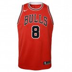 Color Rouge du produit Maillot NBA Chicago Bulls Zach Lavine Nike Icon...