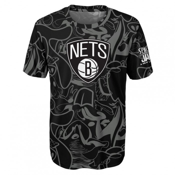 T-shirt NBA Enfant Space Jam 2 Team In The Paint Brooklyn Nets