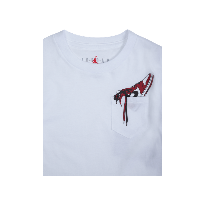 T-shirt Jordan Petit Enfant Air Jordan 1 Pocket Play Blanc