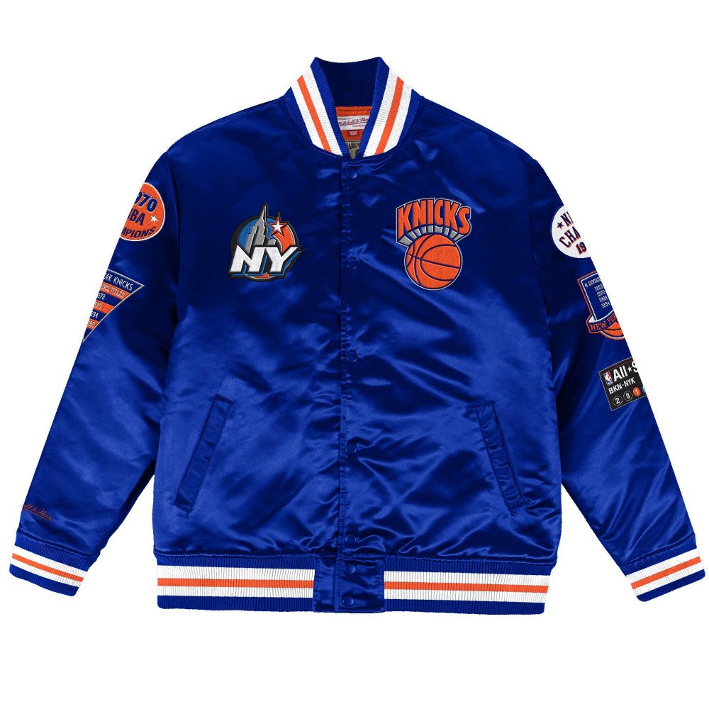 Veste Satin NBA Champ City New York Knicks Mitchell & Ness - Basket4Ballers