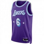 Color Purple of the product Maillot NBA Lebron James Los Angeles Lakers Nike...