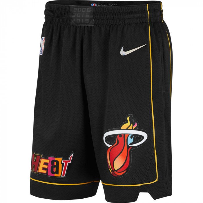 City Edition Miami Heat Basketball Shorts Stitched White 