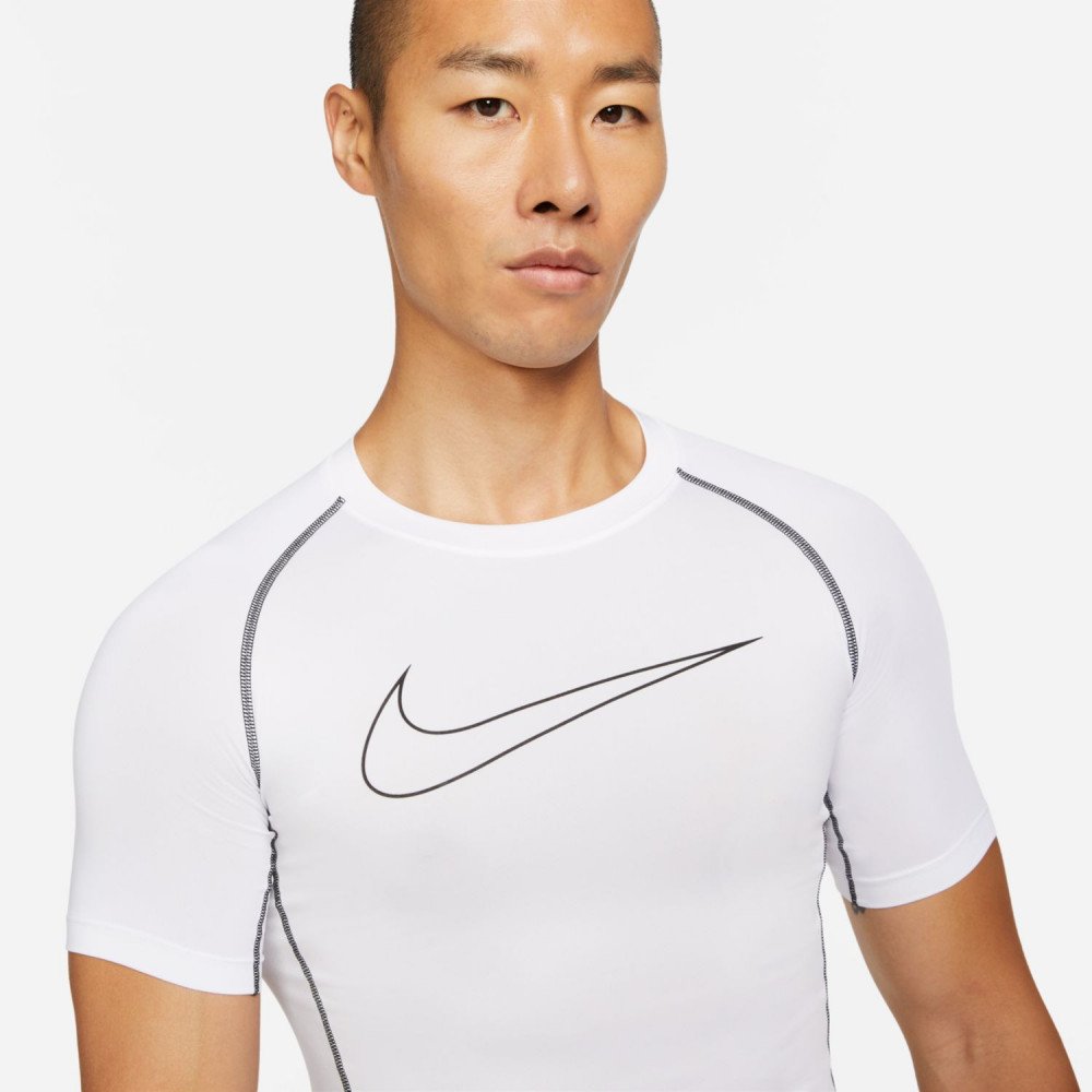 T-shirt Nike Pro Dri-fit white/black/black - Basket4Ballers