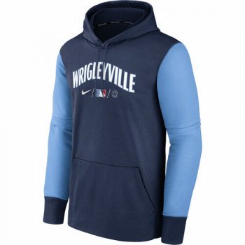 Chicago Cubs Levelwear City Connect Throttle No Hitter Hoodie Sleeveless T- Shirt - Navy