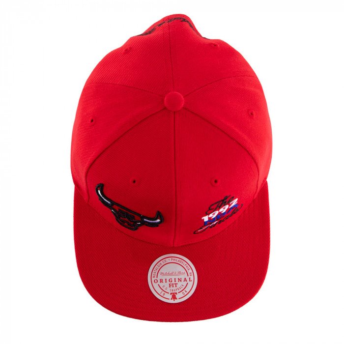 Casquette NBA Chicago Bulls Mitchell&Ness Dual Whammy Snapback University Red image n°4