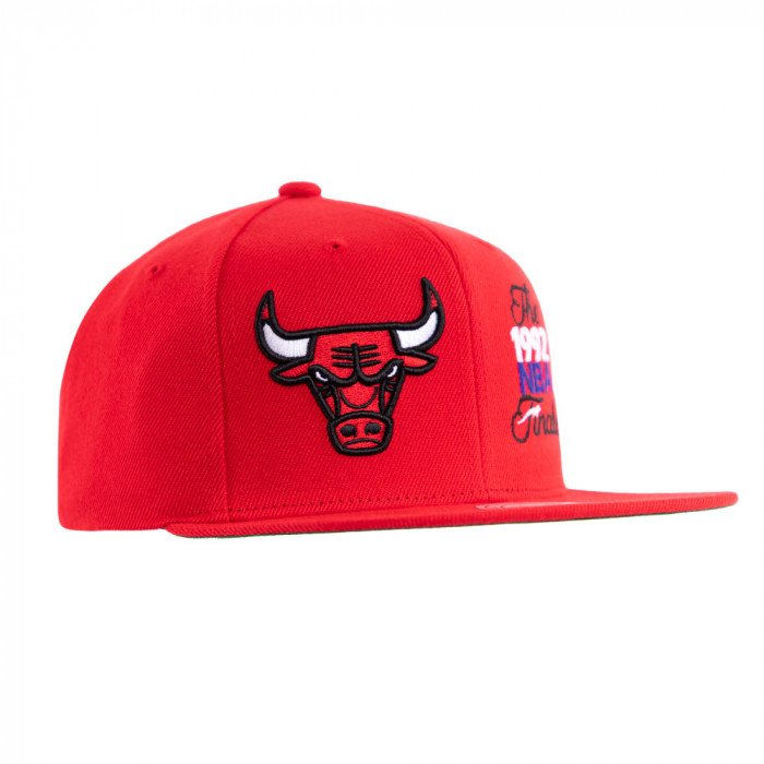 Casquette NBA Chicago Bulls Mitchell&Ness Dual Whammy Snapback University Red image n°2
