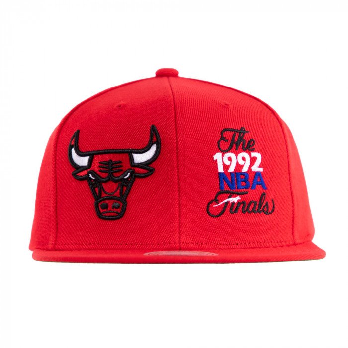 Casquette NBA Chicago Bulls Mitchell&Ness Dual Whammy Snapback University Red image n°1