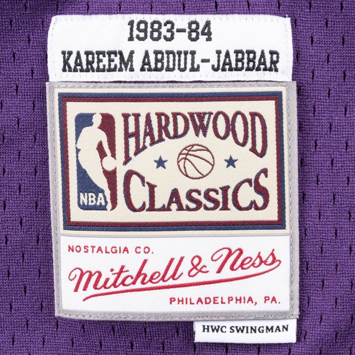 Maillot NBA Kareem Abdul Jabbar Los Angeles Lakers 1983 Mitchell&Ness Swingman image n°3