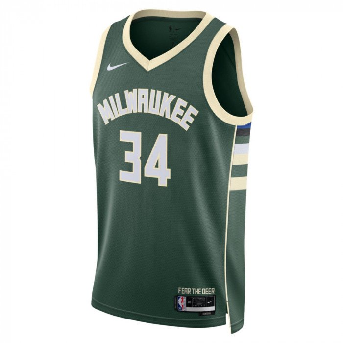 Maillot NBA Giannis Antetokounmpo Milwaukee Bucks Nike Icon Edition 2022/23 Swingman