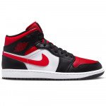 Color Black of the product Air Jordan 1 Mid Bred Toe