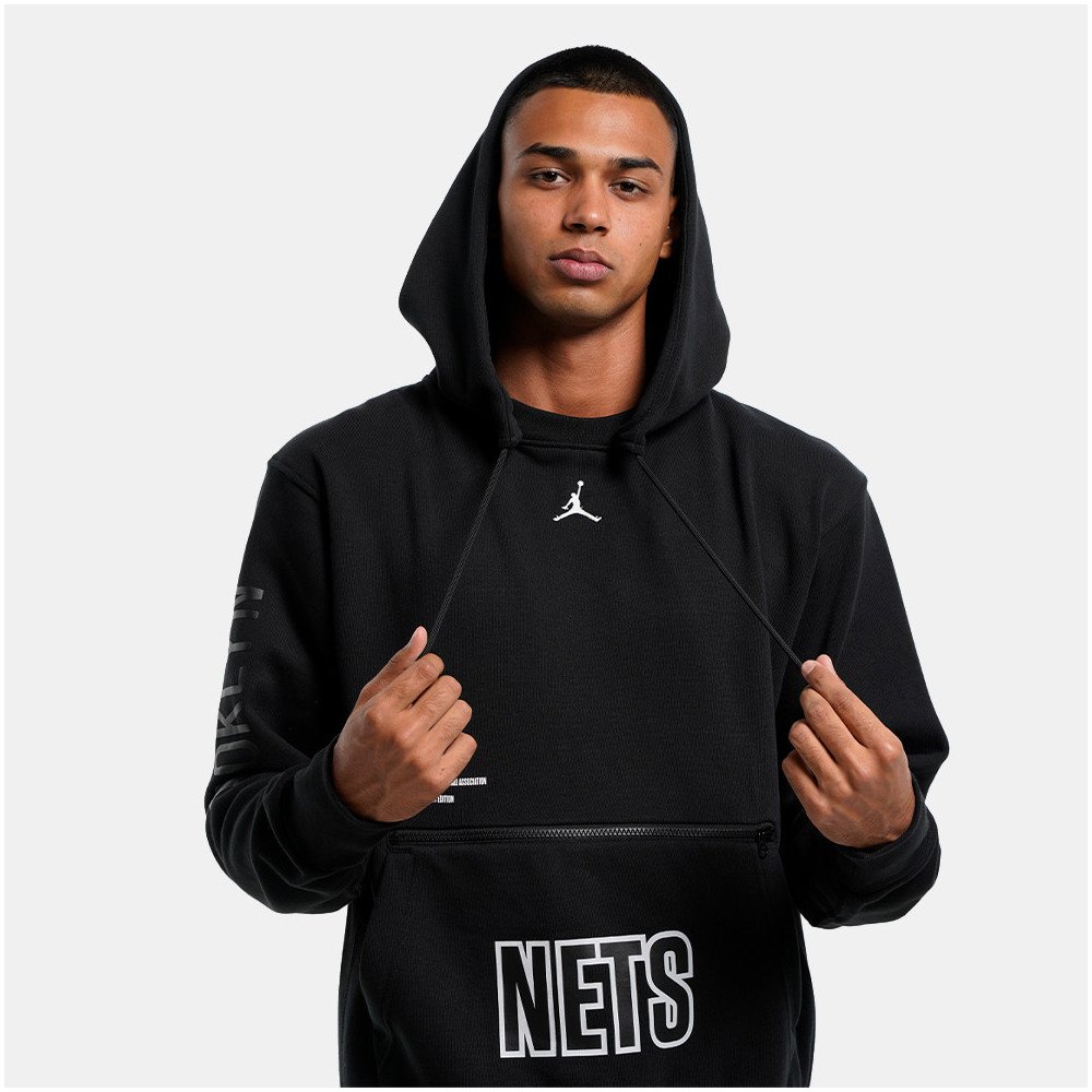 Men's Jordan Brand Black Brooklyn Nets Courtside Statement Edition Pullover Hoodie Size: Small