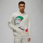 Color White of the product Sweat Jordan Flight Artist Series oatmeal heather