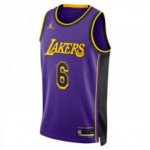 Color Purple of the product Maillot NBA Lebron James Los Angeles Lakers Jordan...