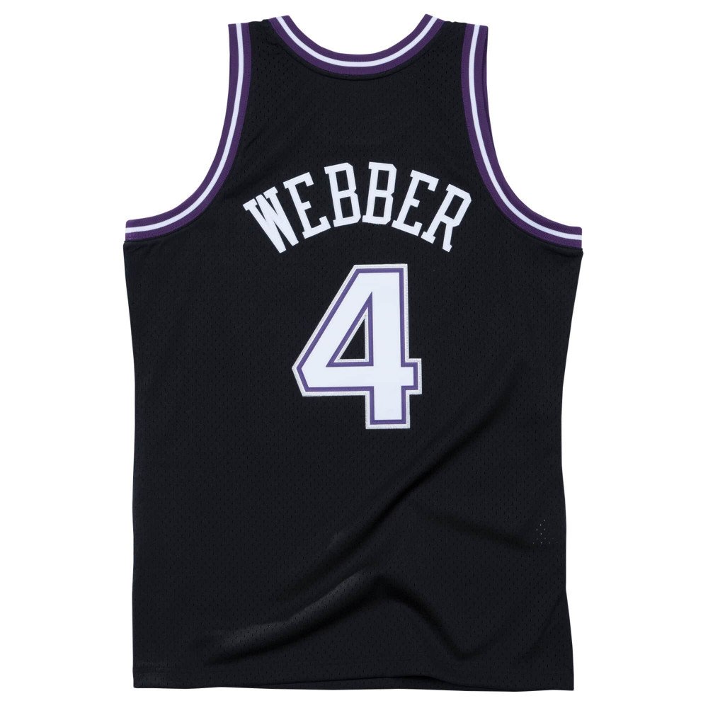 NBA Kings 4 Chris Webber White Men Jersey