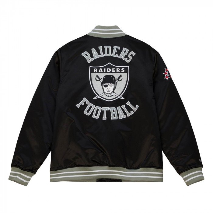 Veste NFL Oakland Raiders Mitchell&ness Heavyweight Satin Jacket image n°2