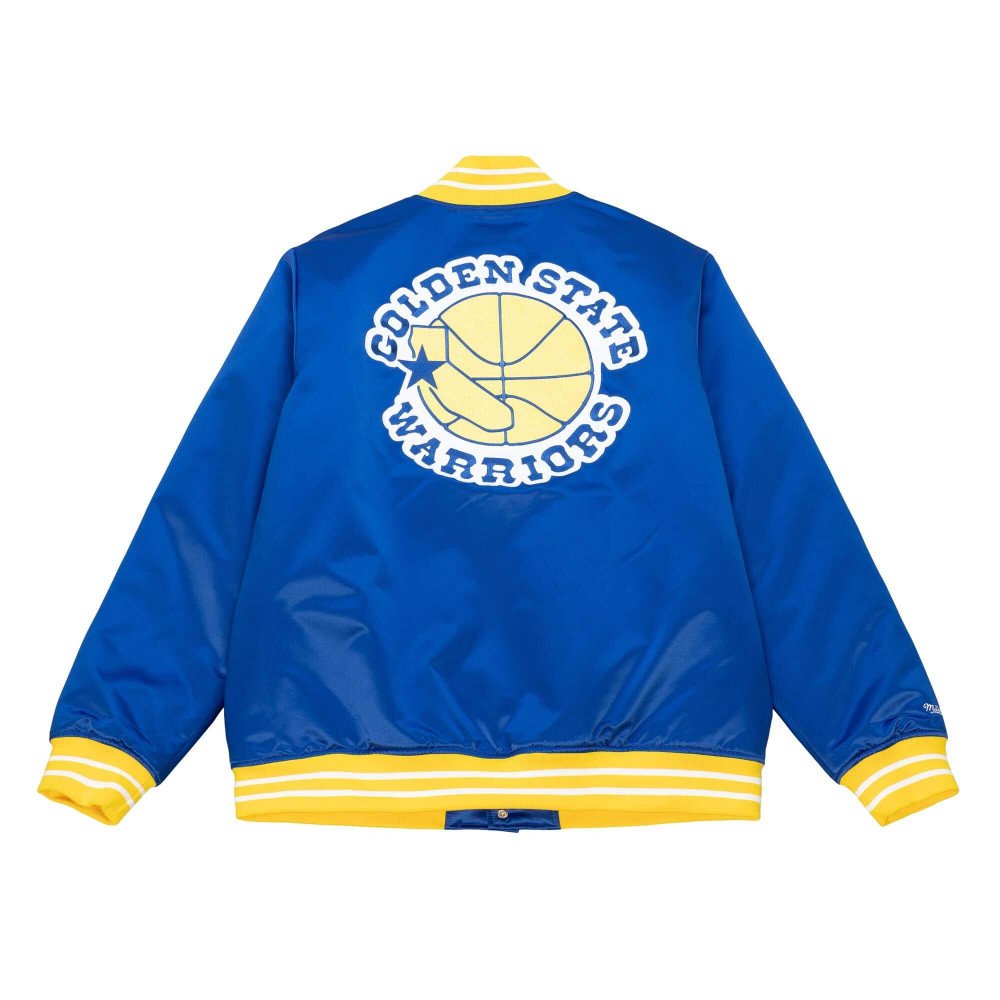Golden State Warriors Blue and Gold Satin Jacket