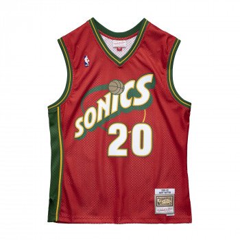 Mitchell & Ness NBA Swingman Shorts Seattle SuperSonics Road 1995-96 Green  - Green/Red