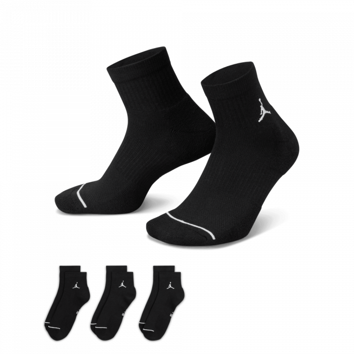 Pack de 3 chaussettes Jordan Everyday Quarter black/white image n°1