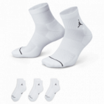Color Blanc du produit Pack de 3 chaussettes Jordan Everyday Quarter...