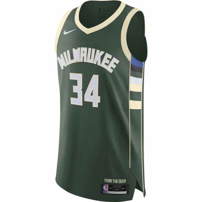 Maillot NBA Giannis Antetokounmpo Milwaukee Bucks Nike Icon Edition Authentic