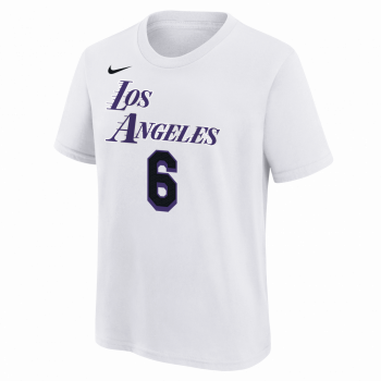 LeBron James Los Angeles Lakers Nike City Edition Name & Number Performance  T-Shirt - Black