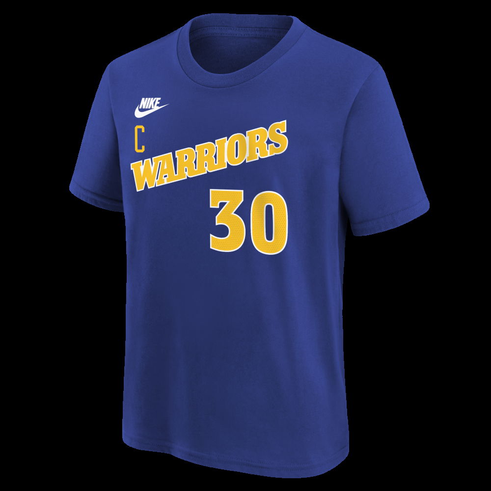 T Shirt Nba Stephen Curry Golden State Warriors Nike Nameandnumber Hardwood Classic Enfant 0387