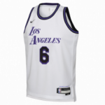 Color Blanc du produit Maillot NBA Lebron James Los Angeles Lakers Nike...