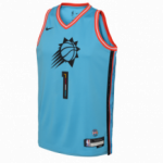 Color Bleu du produit Maillot NBA Devin Booker Phoenix Suns Nike City...