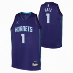 Color Blue of the product Maillot NBA Lamelo Ball Charlotte Hornets Jordan...
