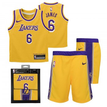 Nike Infant Los Angeles Lakers Lebron James 23 Replica Onesie Nba Jersey  Yellow - Lakers Png,Lebron James Logo Png - free transparent png images 