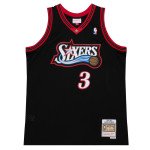 Color Black of the product NBA Jersey Allen Iverson Philadelphia 76ers 1997...