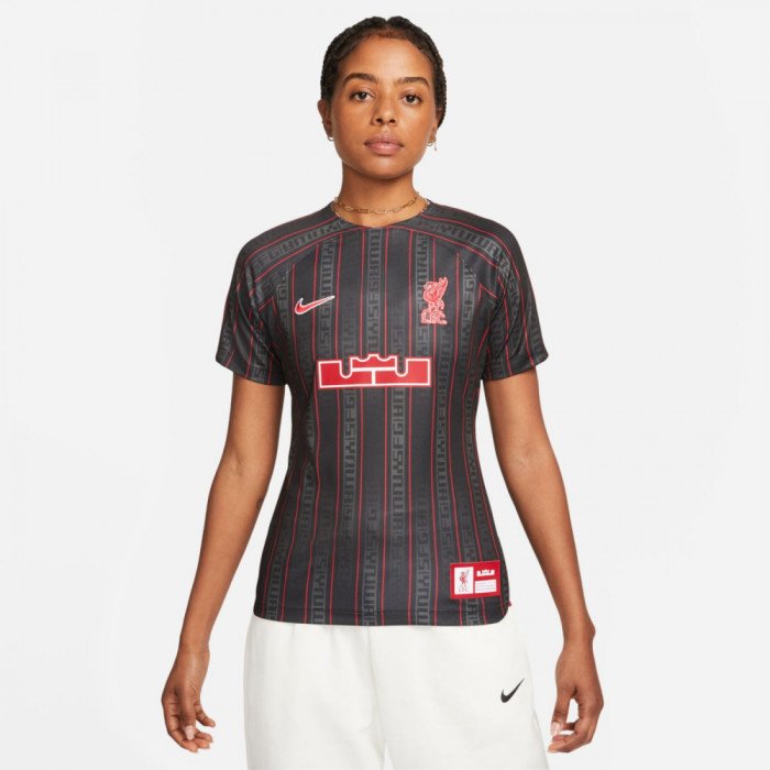 T-shirt Nike Lebron James x Liverpool FC Women anthracite/gym red image n°1