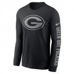 Color Noir du produit T-shirt à Manches Longues NFL Green Bay Packers Nike...