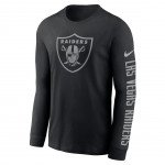 Color Noir du produit T-shirt à Manches Longues NFL Las Vegas Raiders Nike...