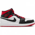 Color White of the product Air Jordan 1 Mid Gym Red Black Toe