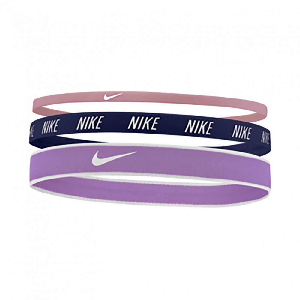 Pack De 3 Elastiques Pour Cheveux Nike Mixed Red Stardust/purple Ink/white  - Basket4Ballers