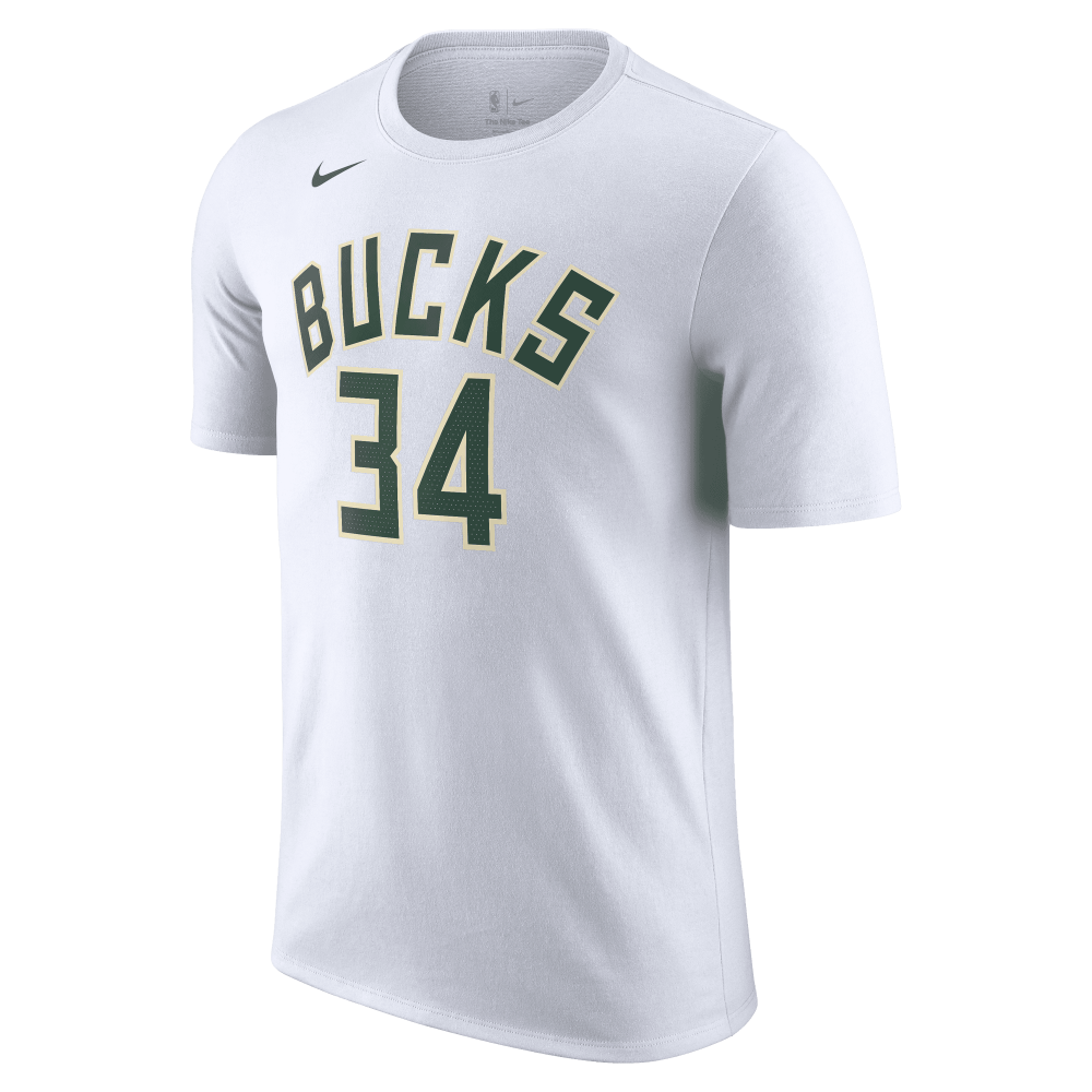 Women's Milwaukee Bucks Giannis Antetokounmpo Jordan Brand Black Statement  Edition Name & Number T-Shirt
