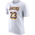 Color White of the product T-shirt Los Angeles Lakers white/james lebron 23 NBA